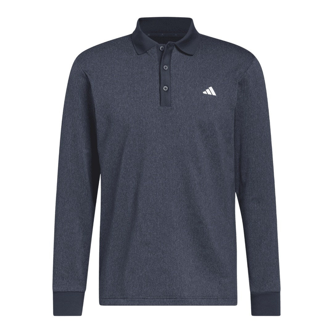 adidas Long Sleeve Heather Golf Polo Shirt HZ0426