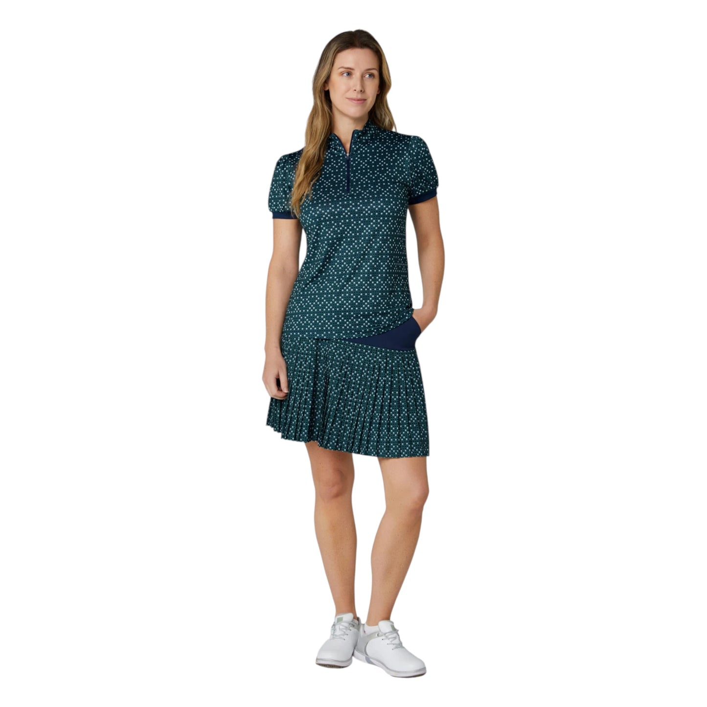 Callaway Ladies Framing GEO Short Sleeve Golf Polo Shirt CGKSG097