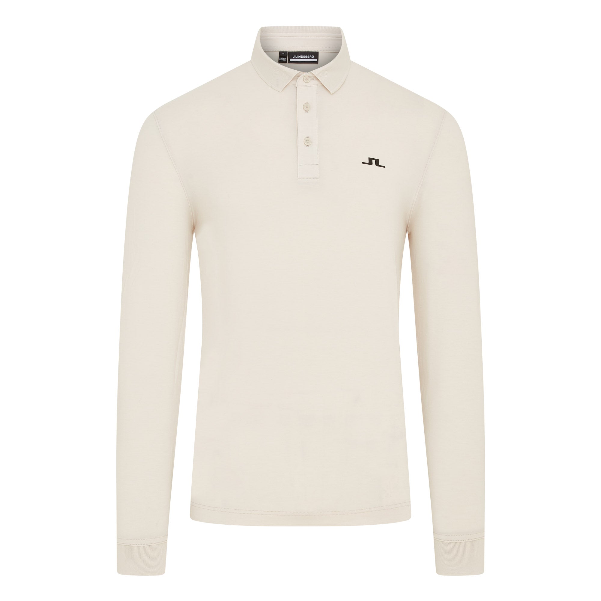 J.Lindeberg Florian Long Sleeve Golf Polo Shirt GMJT13062 Moonbeam