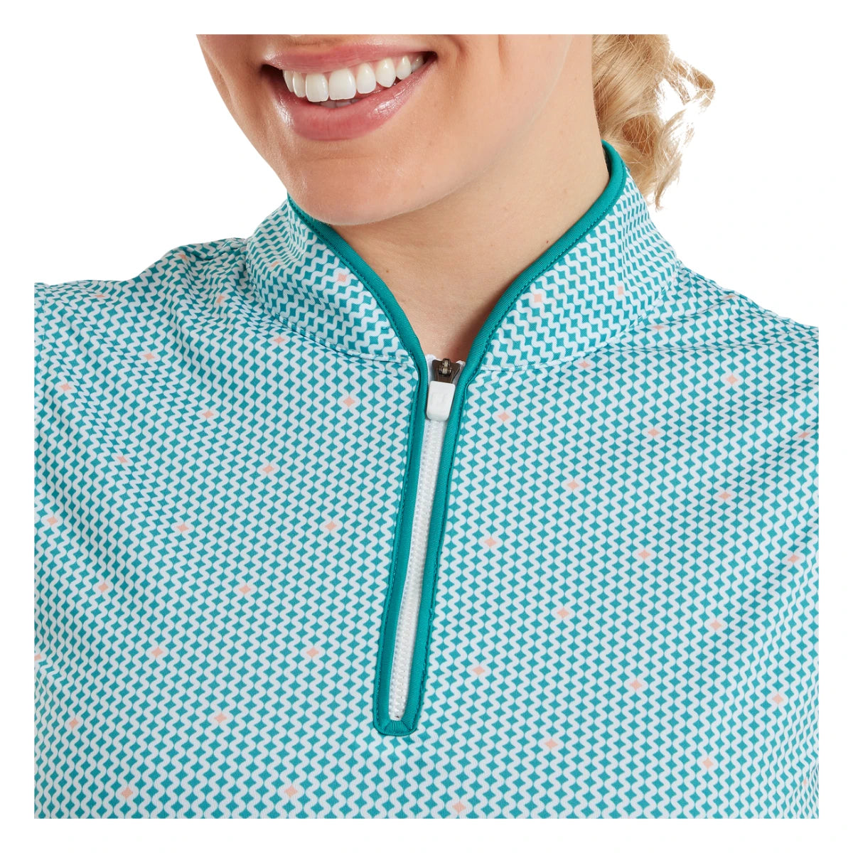 FootJoy Ladies Zip Tank Print Golf Polo Shirt 39364