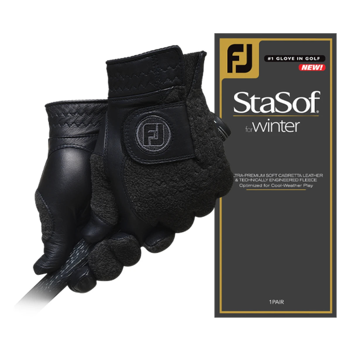 FootJoy Stasof Golf Gloves Black 68807
