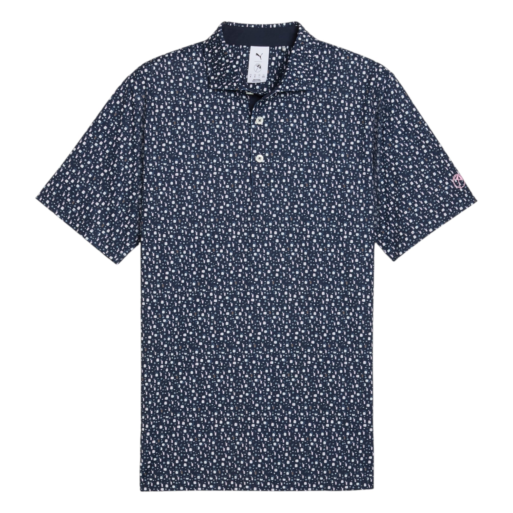 Puma Golf X Arnold Palmer Tea Time Golf Polo Shirt 630298 Deep
