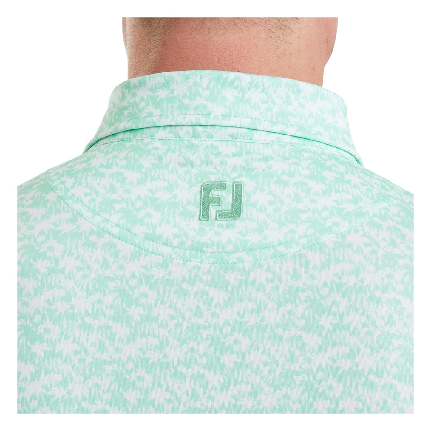 Footjoy Hidden Palm Print Lisle Golf Polo Shirt 39243