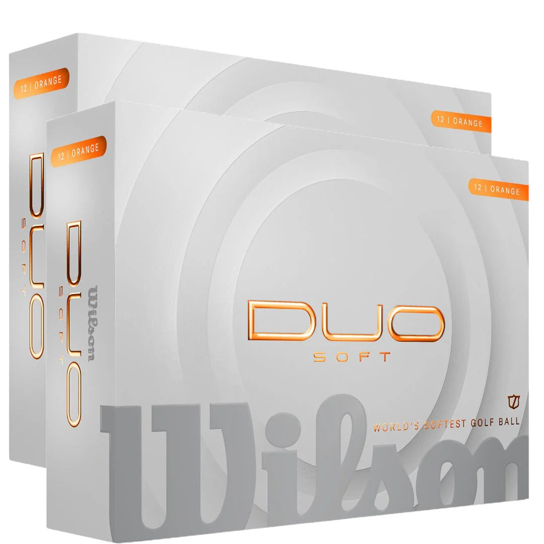 Wilson 2025 Duo Soft Orange Golf Balls | Double Dozen