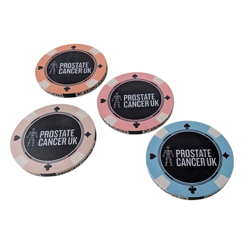 Prostate Cancer Poker Chip Golf Ball Markers Set PCPCM01