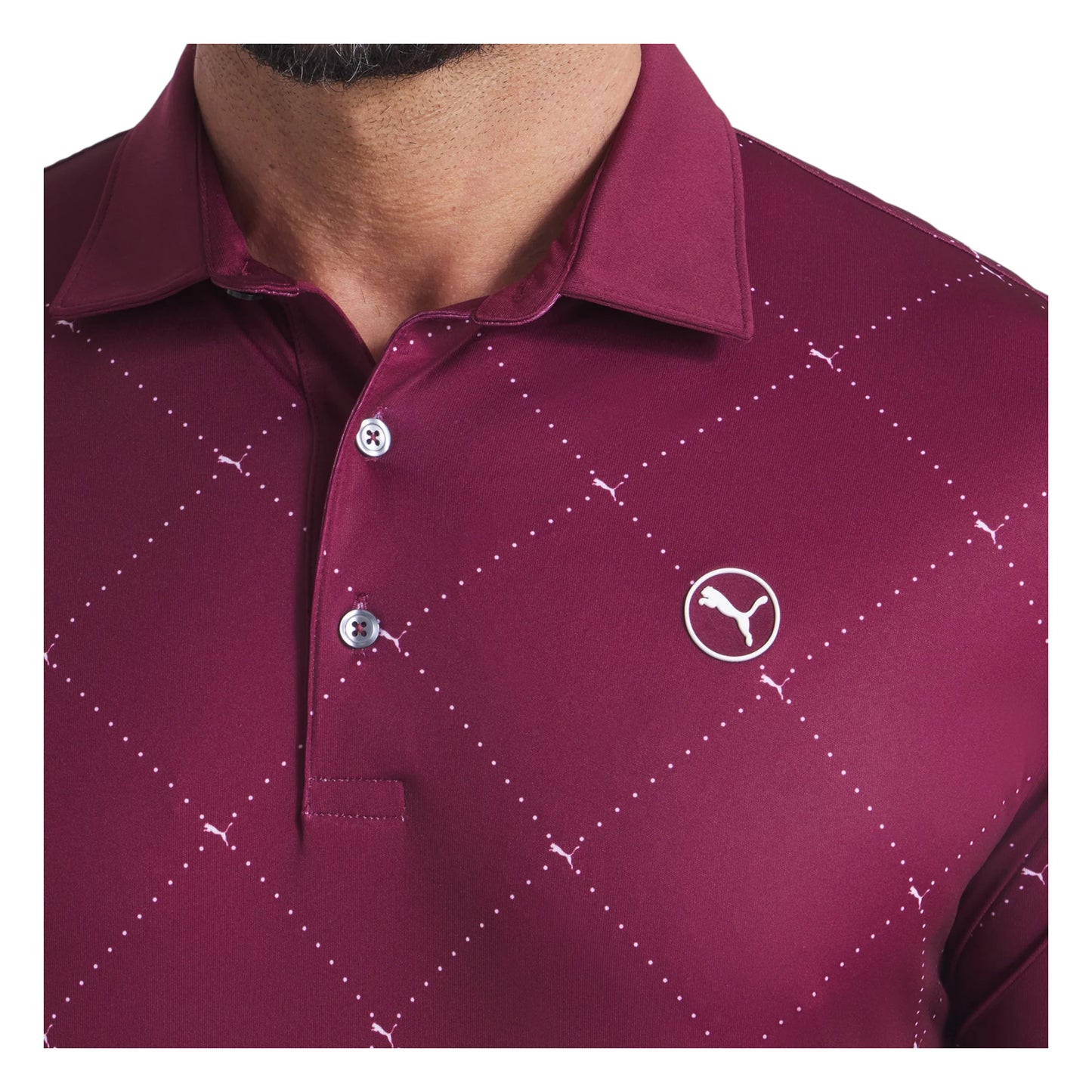 Puma Pure 2.0 Argyle Golf Polo Shirt 629322