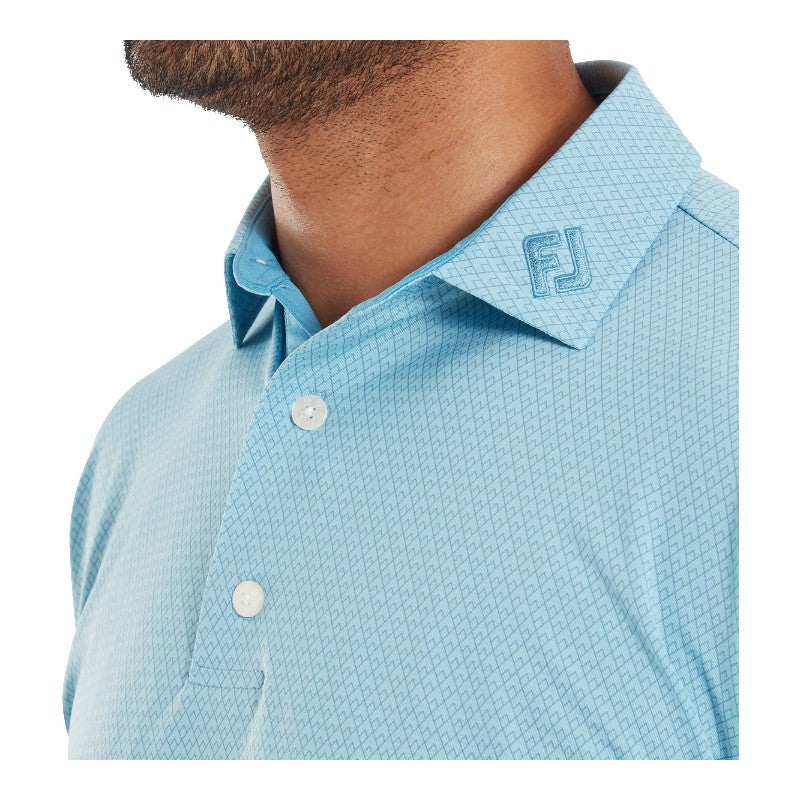 FootJoy Deco Diamond Print Lisle Golf Polo Shirt 37782