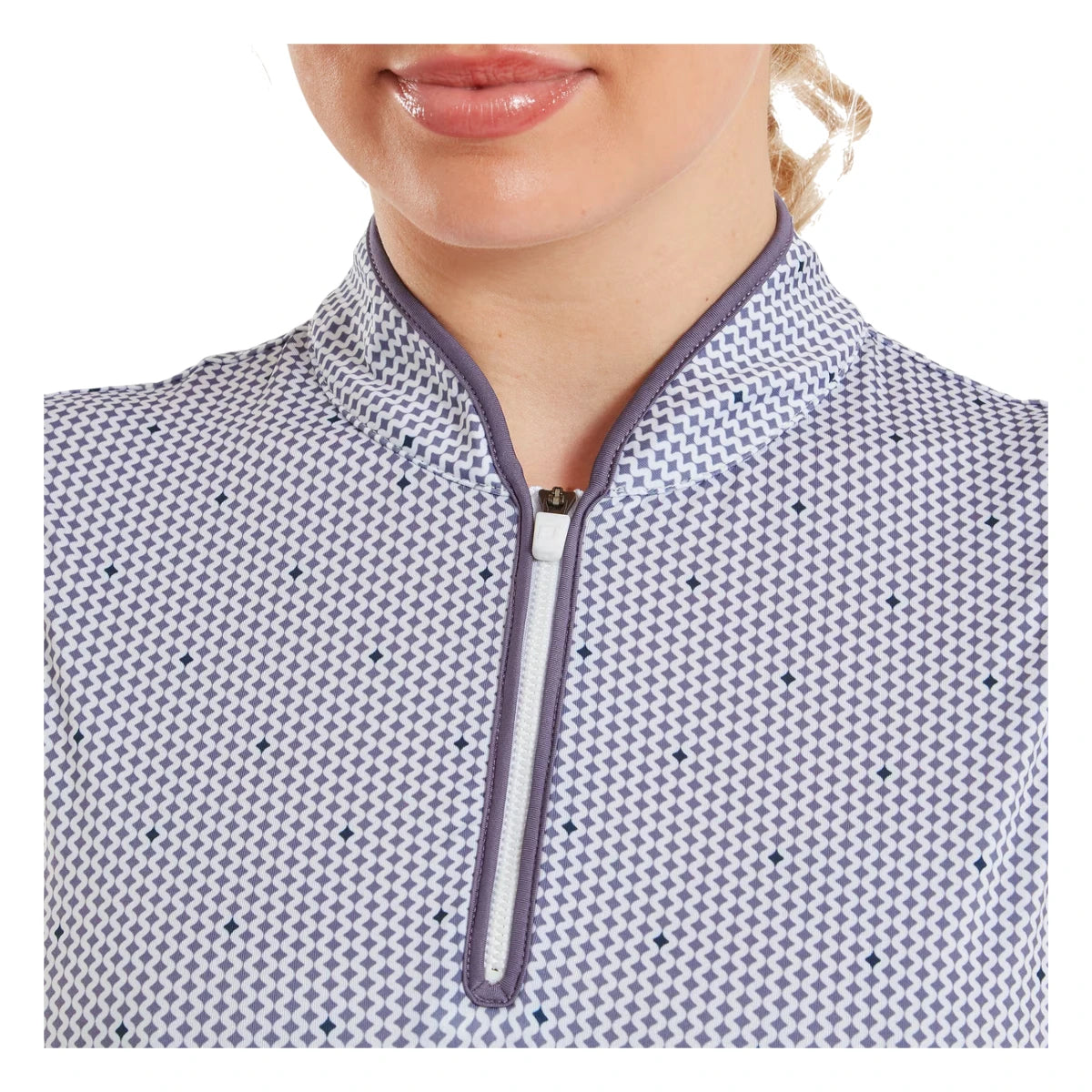 FootJoy Ladies Zip Tank Print Golf Polo Shirt 39365