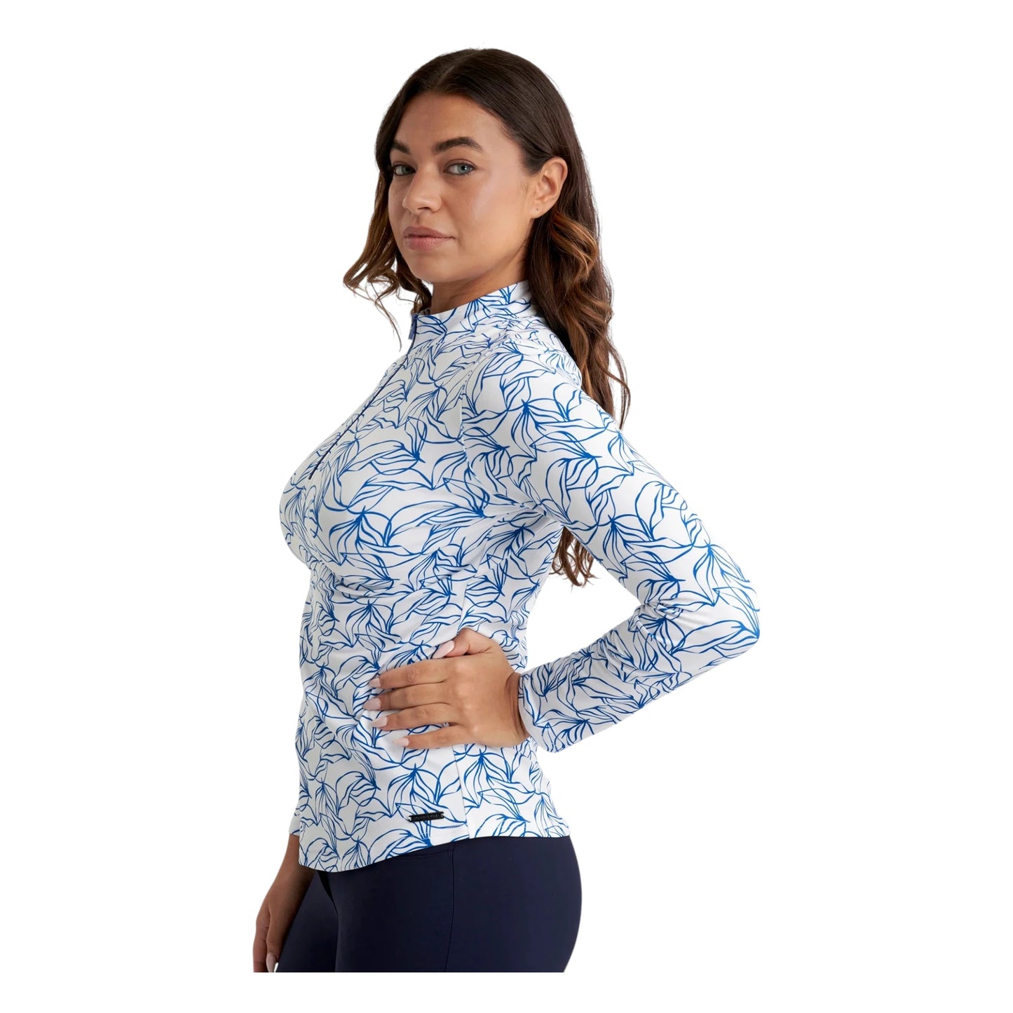 Green Lamb Ladies Floral Print Golf Polo Shirt AG25090