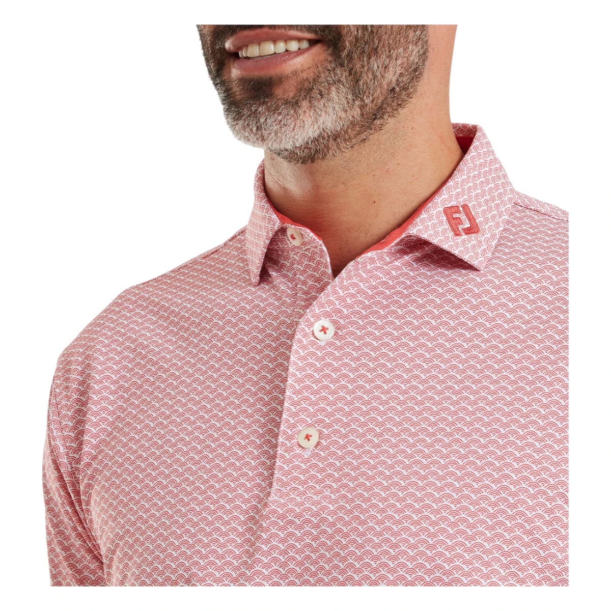 FootJoy Scallop Geo Pique Golf Polo Shirt 39238