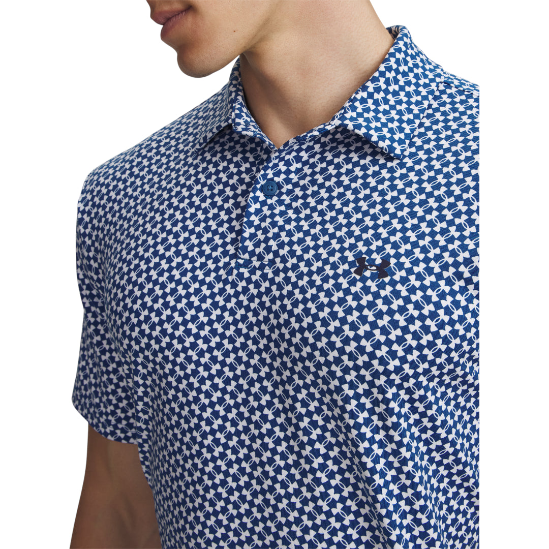 Under Armour Tee To Green Printed Golf Polo Shirt 6012304