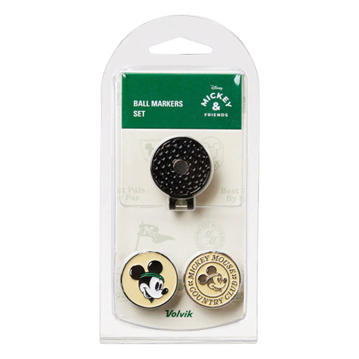 Volvik Disney Mickey Mouse Hat Clip & Ball Marker Golf Gift Set VVDMHCP