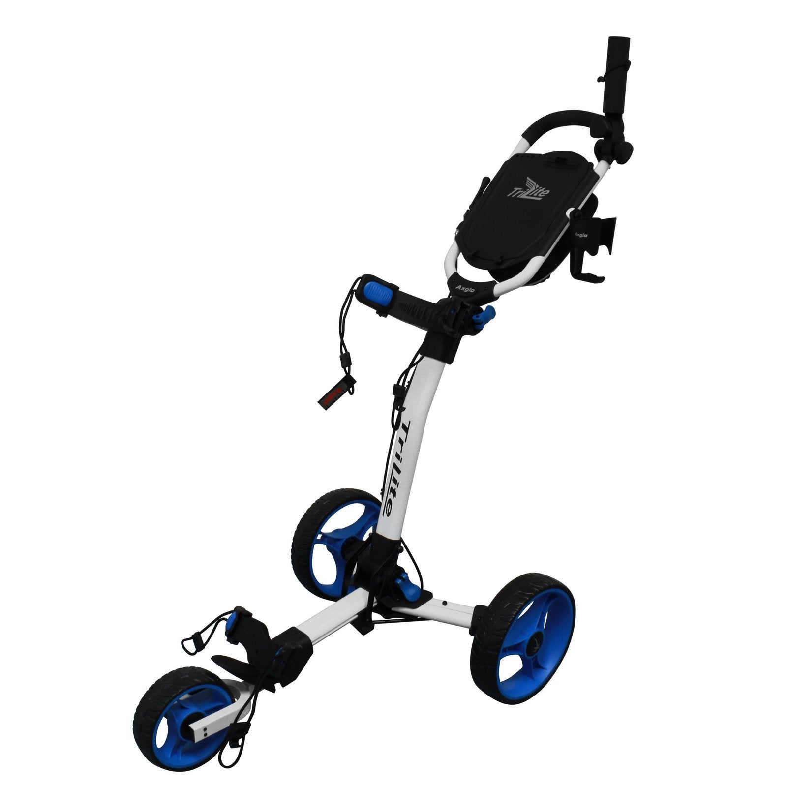 Axglo TriLite 3 Wheel Golf Trolley | White/Blue