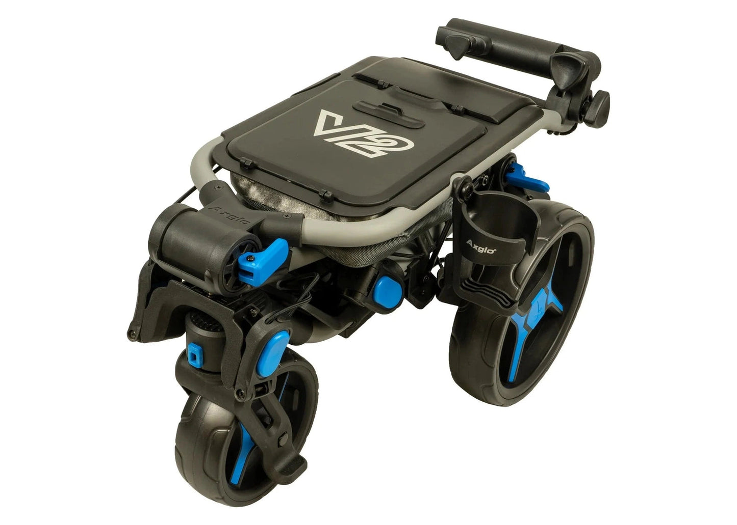 Axglo Tri-360 V2 Golf Trolley | Black/Blue