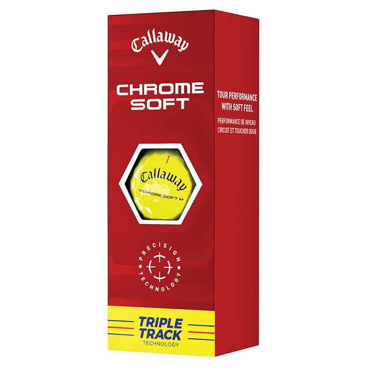 Callaway Chrome Soft Triple Track Golf Balls | Yellow