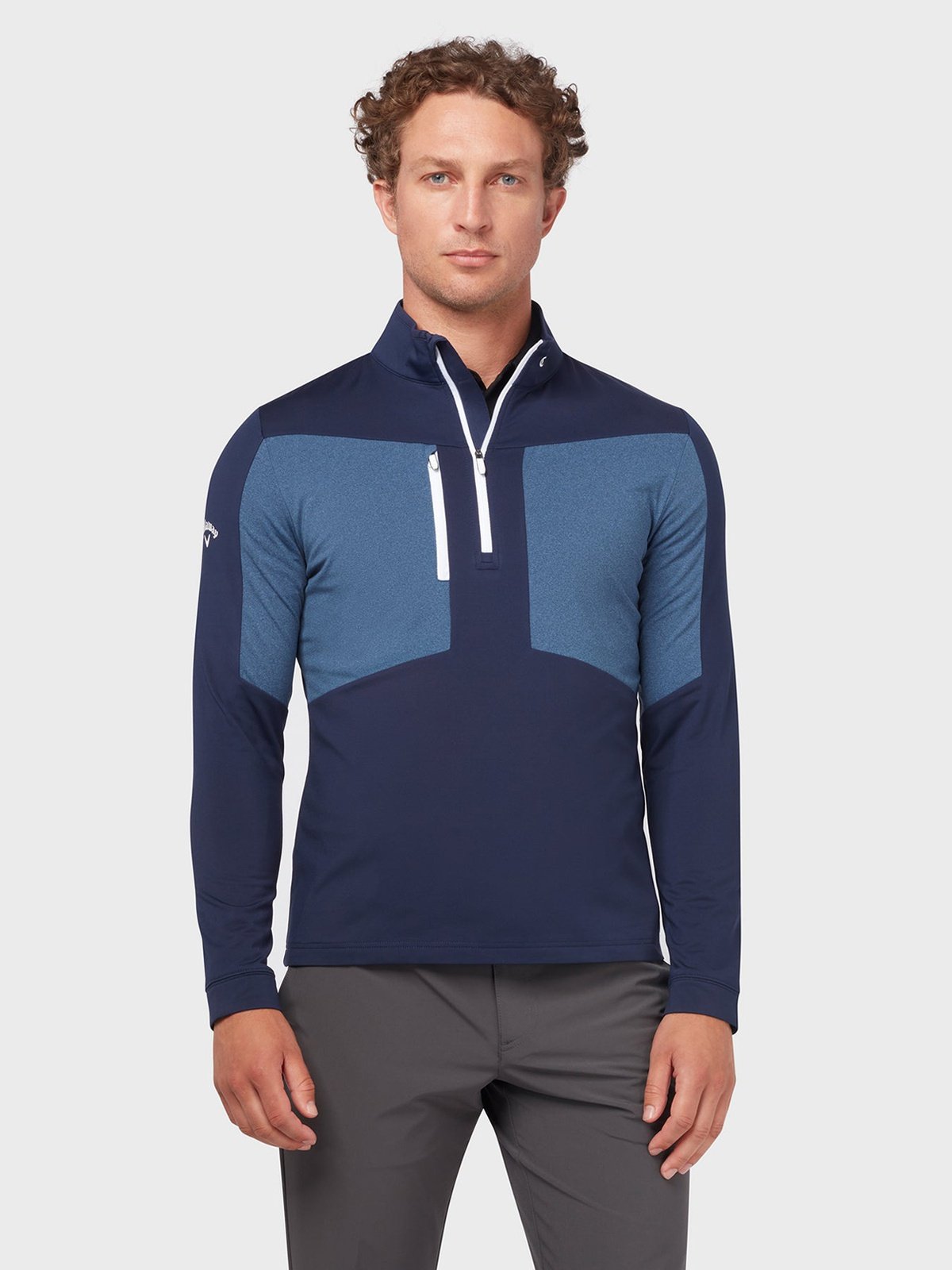 Callaway Aquapel Mixed Media 1/2 Zip Golf Sweater CGKFC004