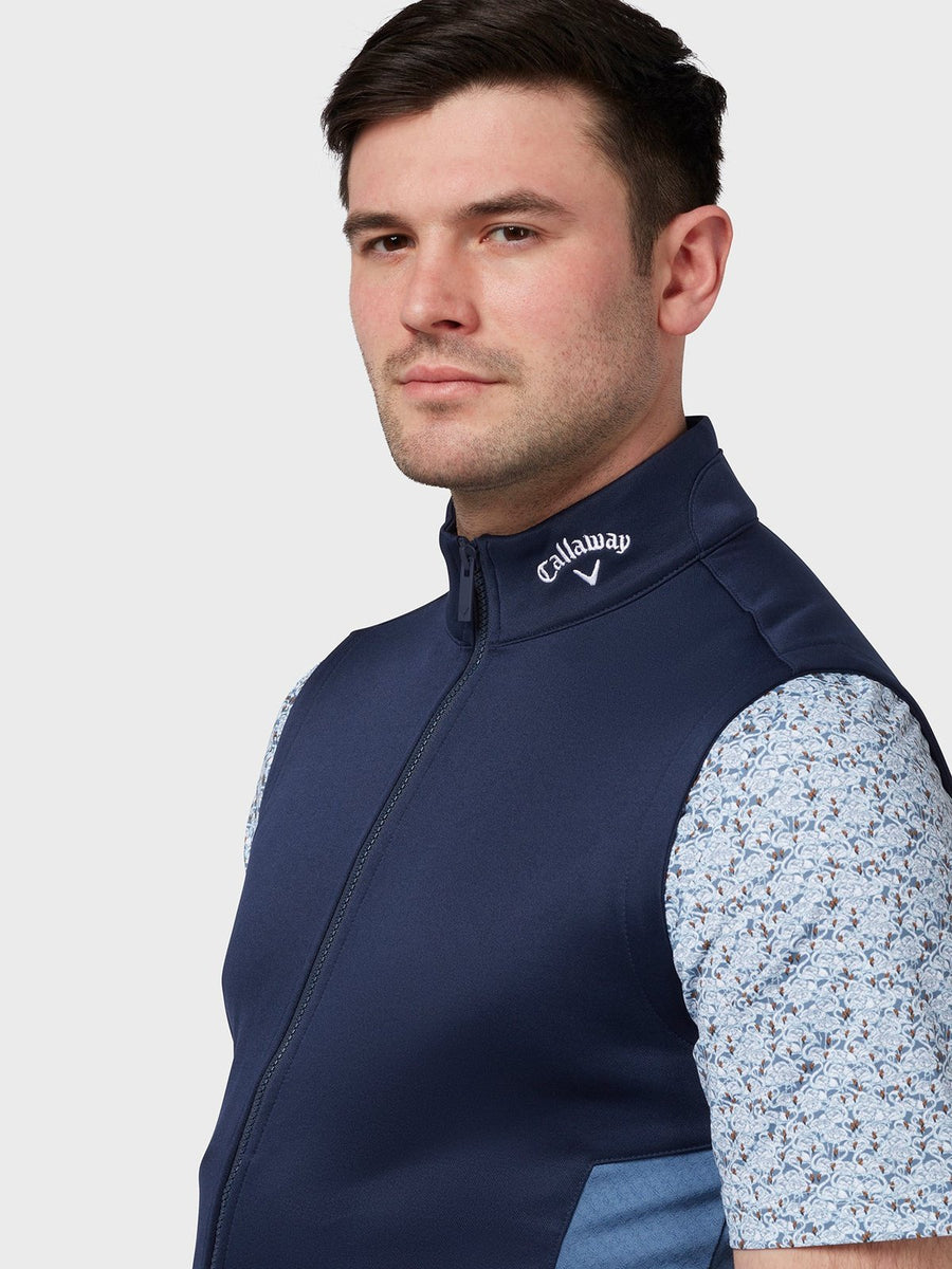 Callaway Chev Textured Golf Vest CGKSD000GG Peacoat Clarkes Golf