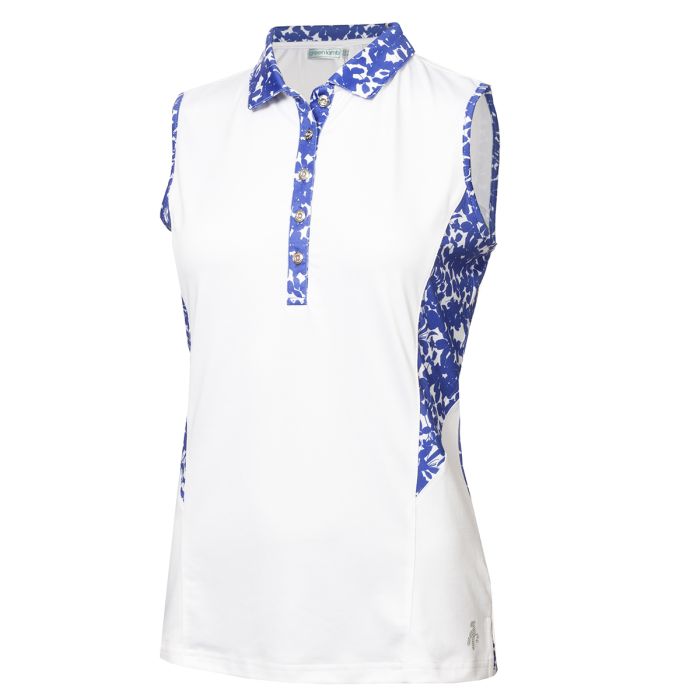 Green Lamb Ladies Mary Printed Panel S/L Golf Polo Shirt SG23964