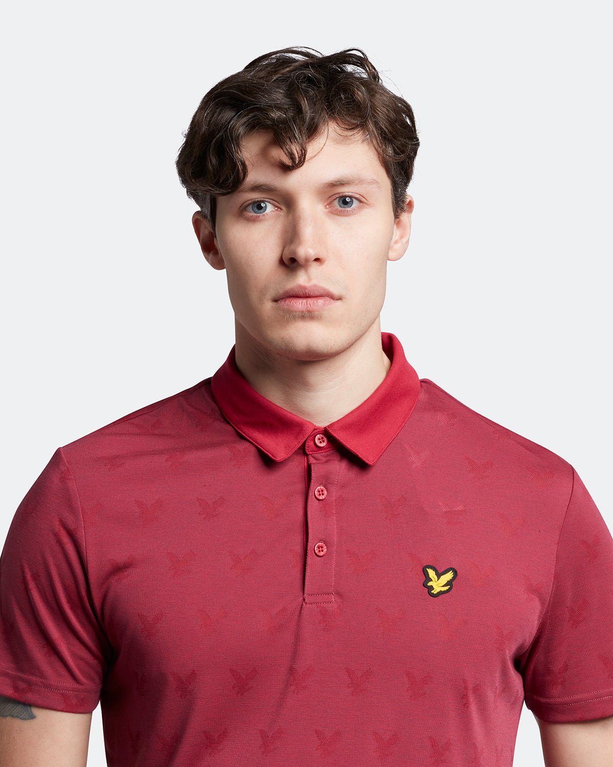 Lyle & Scott Jacquard Golf Polo Shirt SP1562G