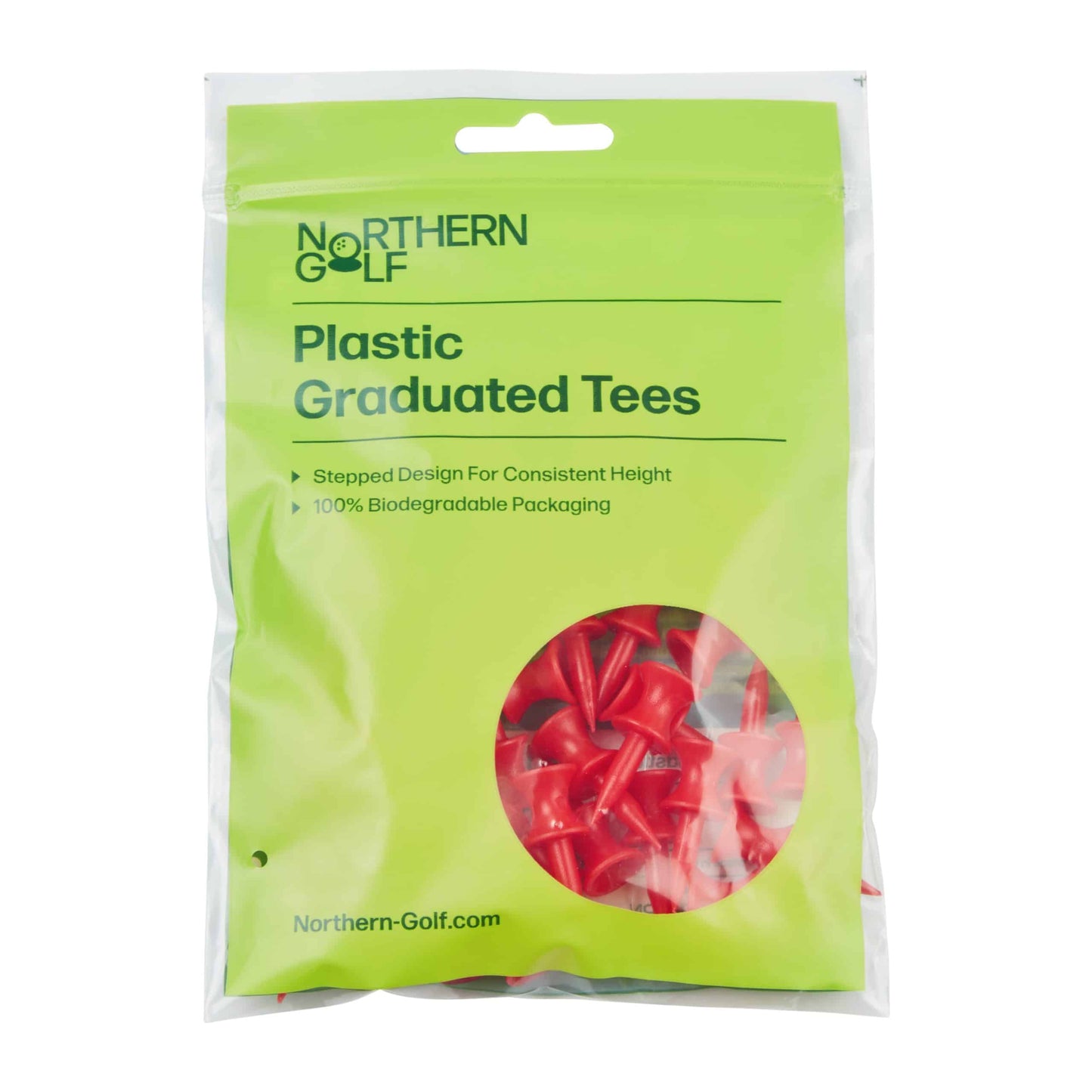 Northern Golf Red Plastic Graduated Tees
