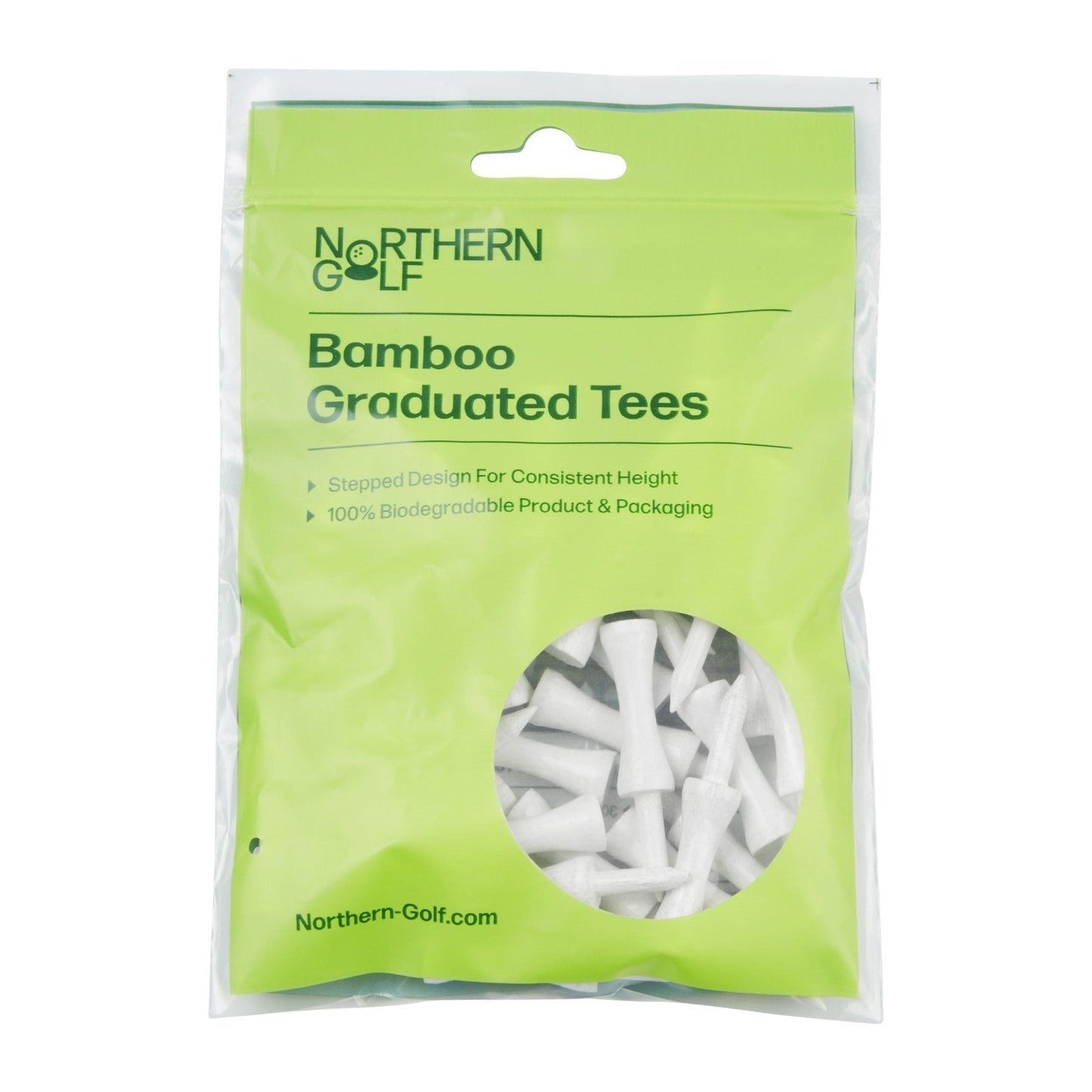 Northern Golf White Bamboo Graduated Tees