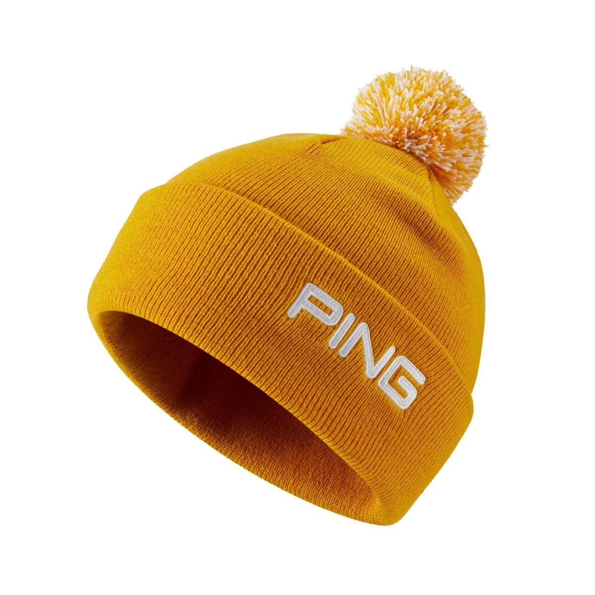 Ping Winter Knit Bobble Golf Hat P03469 Yellow – Clarkes Golf