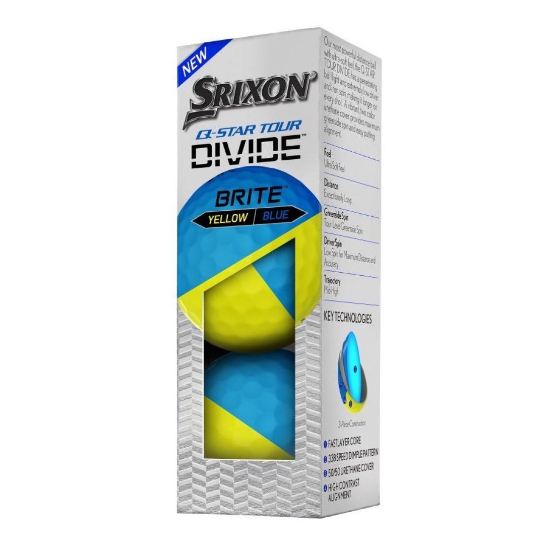 Srixon Q-Star Tour Divide Golf Balls | Yellow/Blue