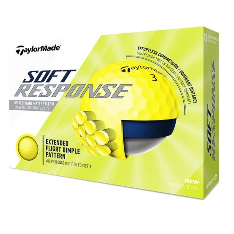 TaylorMade Soft Response Golf Balls Matte Yellow