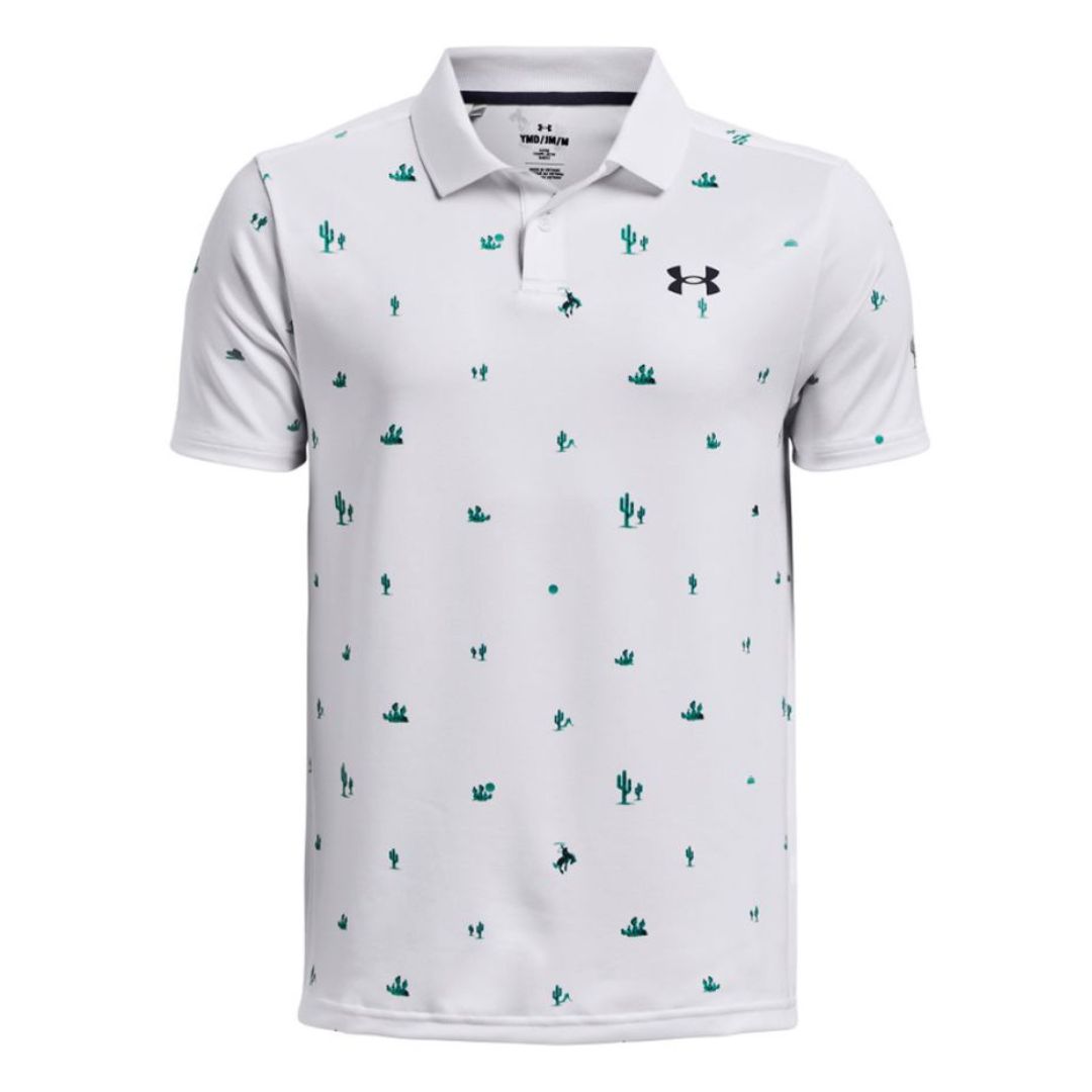 Junior Under Armour Performance Printed Golf Polo Shirt 1377349