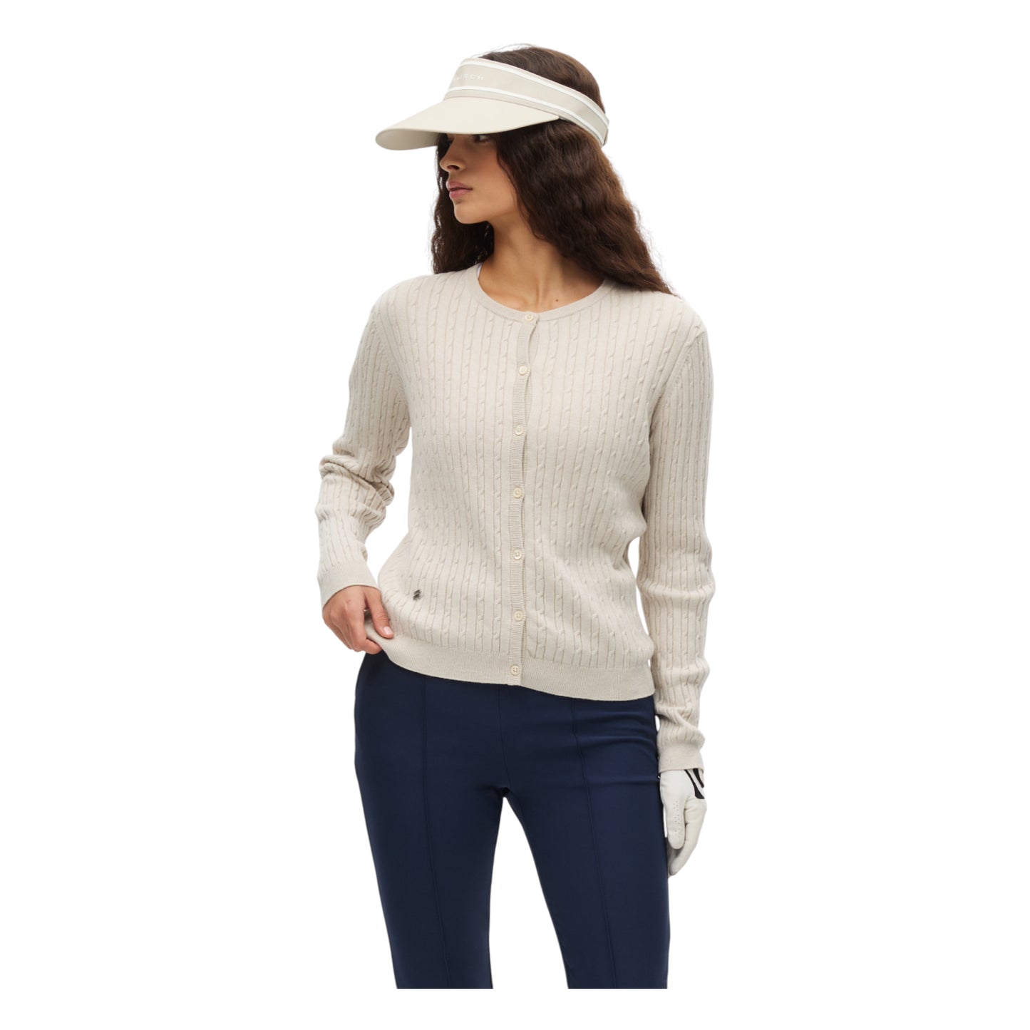 Rohnisch Ladies Classic Cable Golf Cardigan 000874