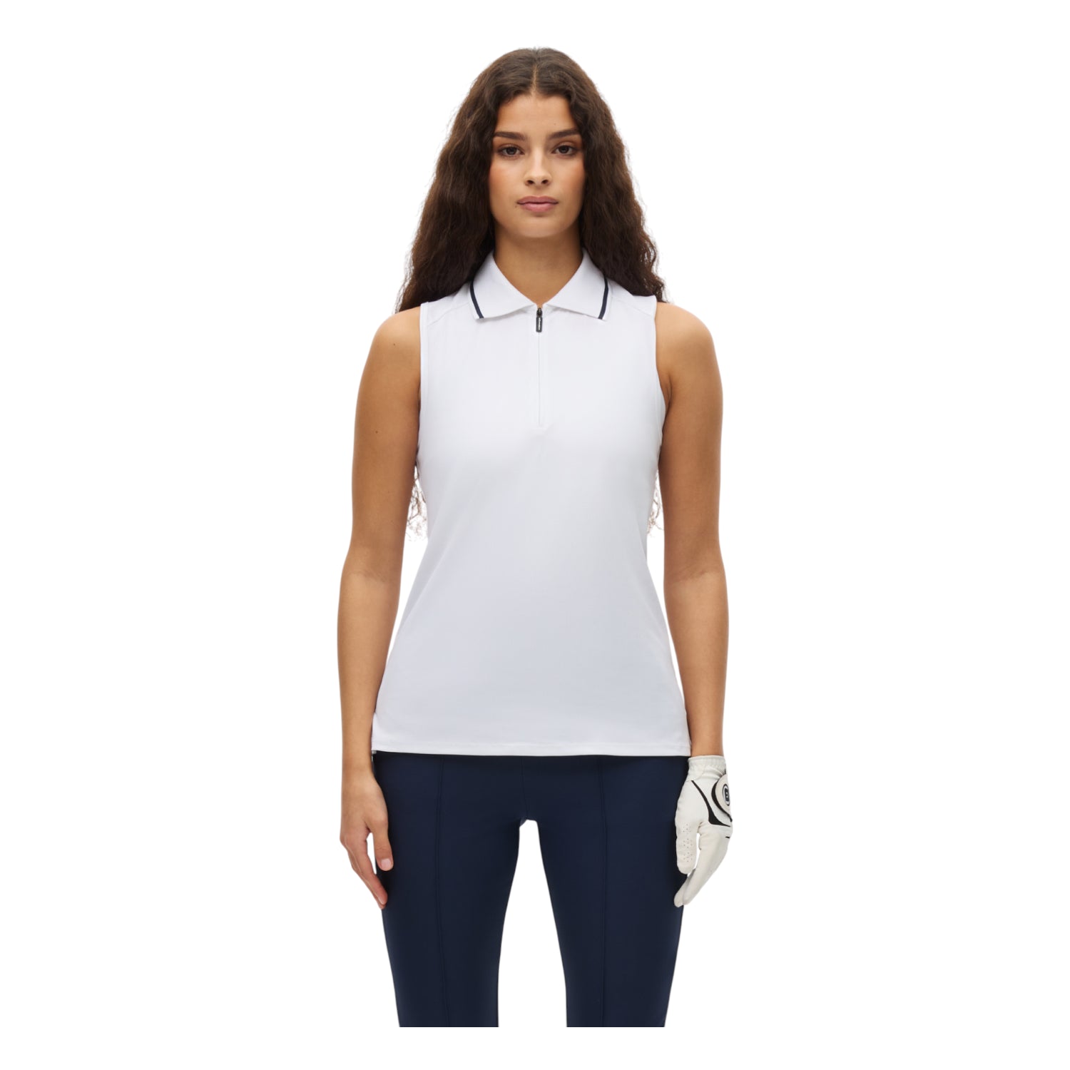 Rohnisch Ladies Rib Sleeveless Golf Polo Shirt 000987