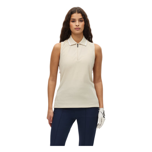 Rohnisch Ladies Rib Sleeveless Golf Polo Shirt 000987
