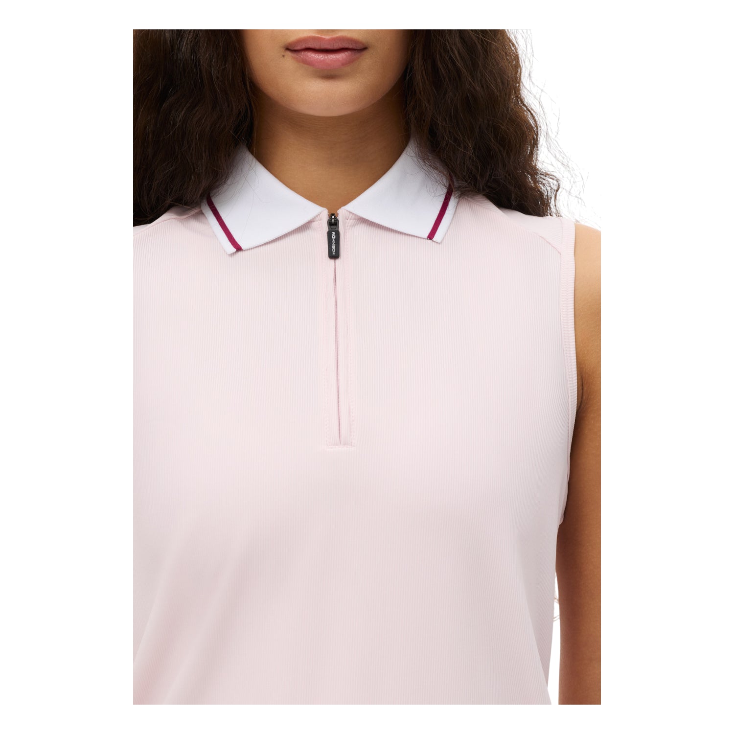 Rohnisch Ladies Rib Sleeveless Golf Polo Shirt 000987