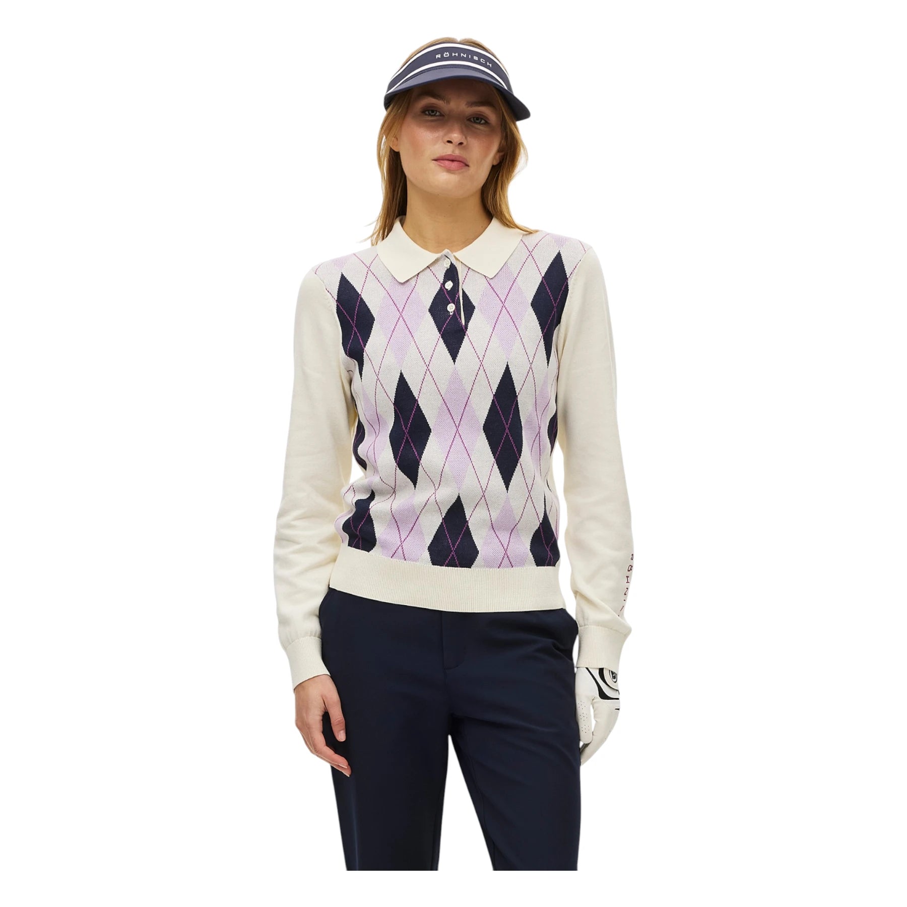 Rohnisch Ladies Heritage Knitted Golf Polo Shirt 001102