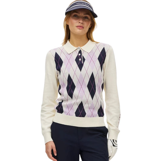 Rohnisch Ladies Heritage Knitted Golf Polo Shirt 001102