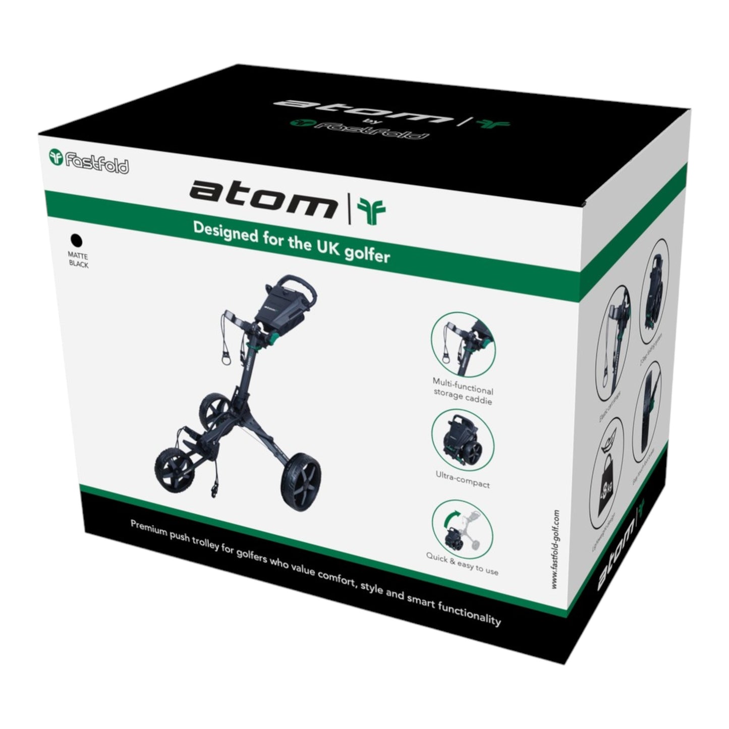 FastFold Atom Push Golf Trolley