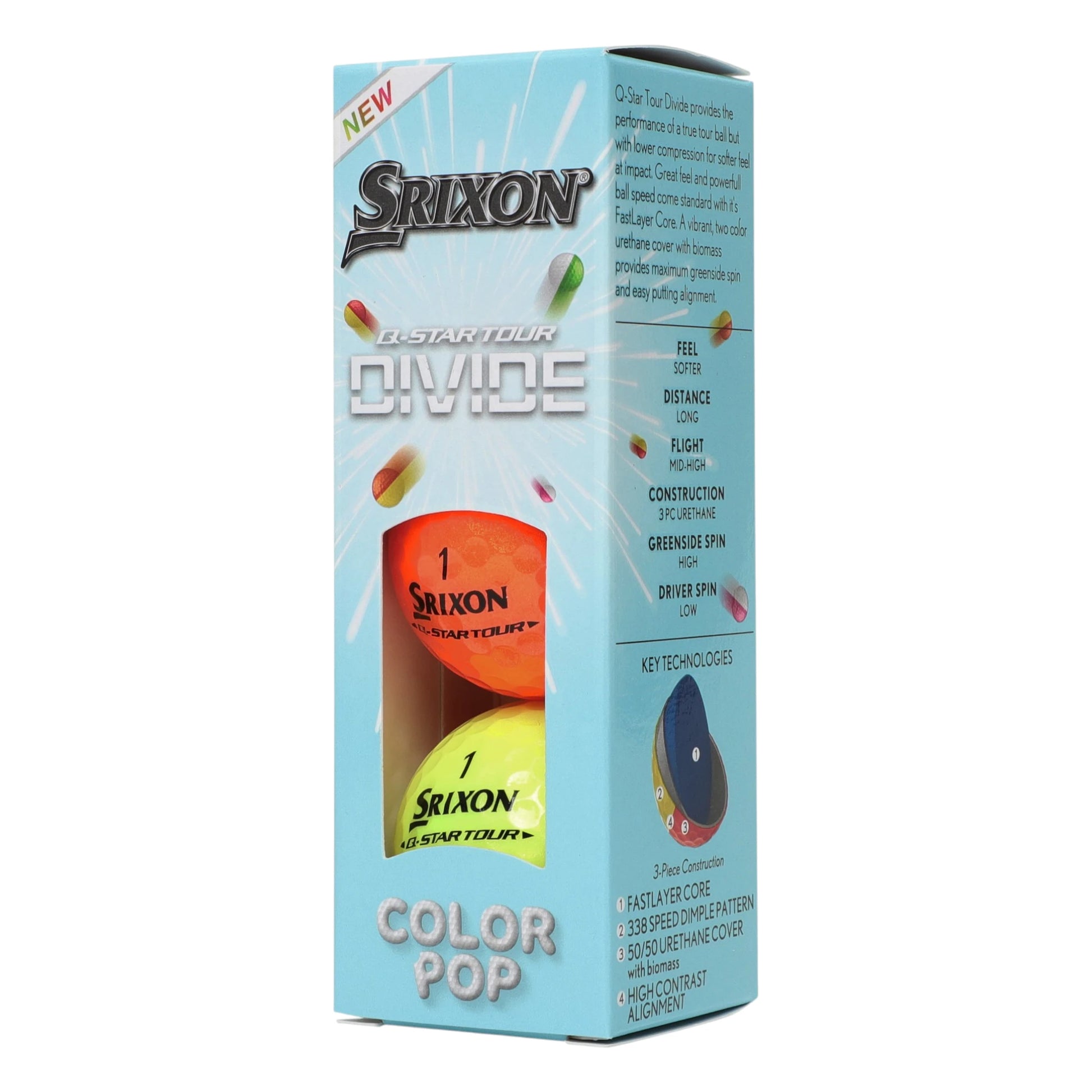 Srixon Q Star Tour Golf Balls Divide | Multi