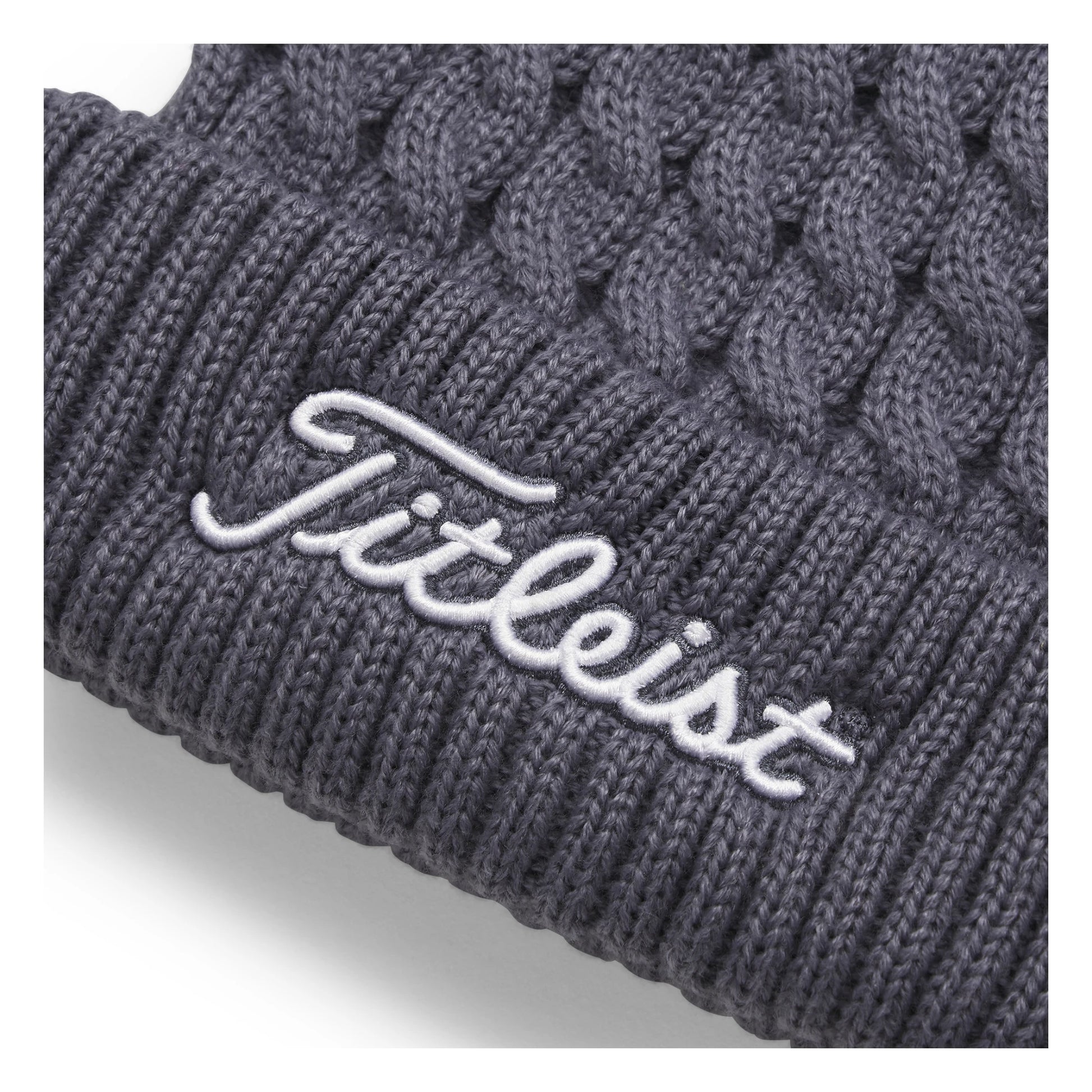 Titleist Cable Knit Pom Pom Golf Beanie TH23WCKNPN2