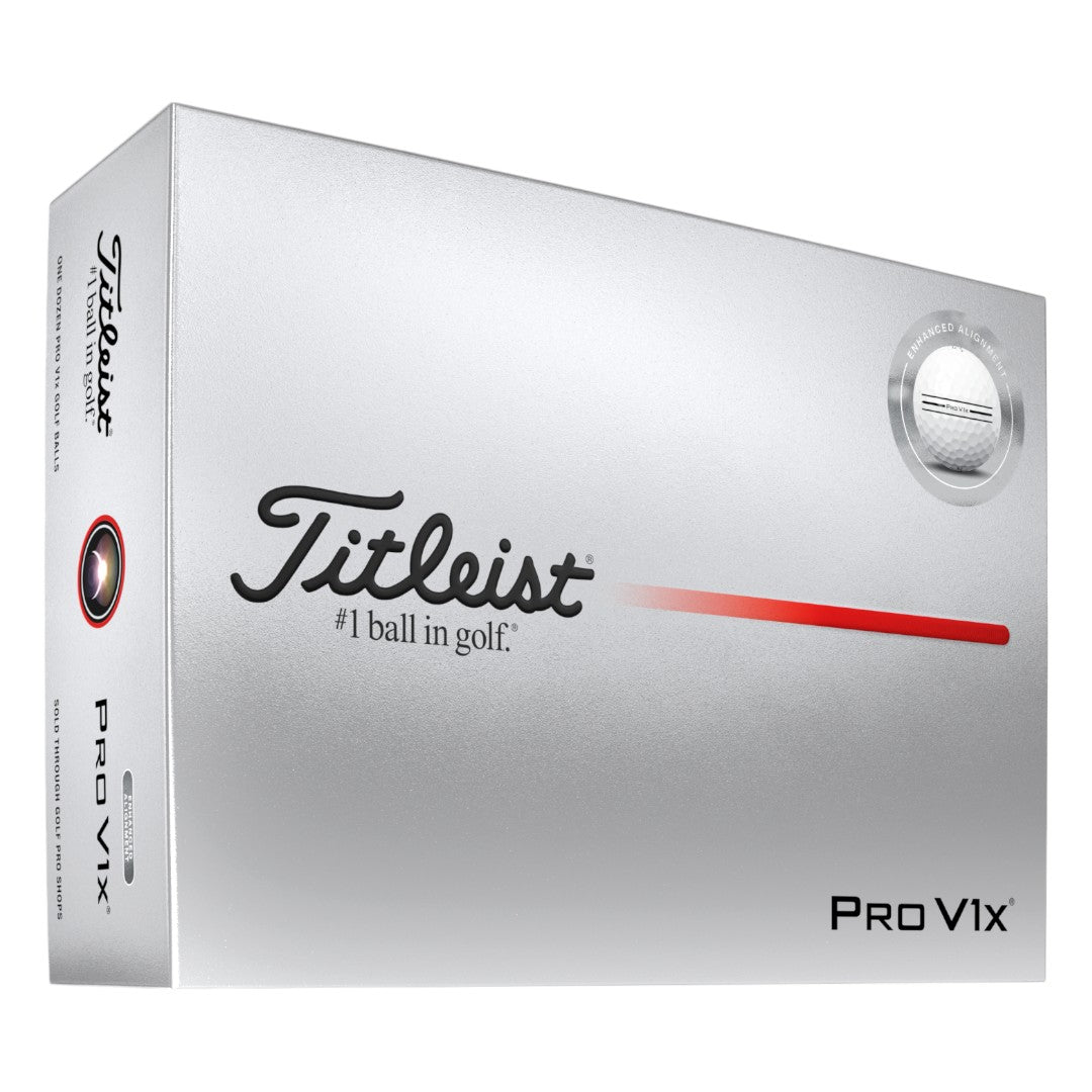 Titleist 2025 Pro V1x Enhanced Align Golf Balls | White