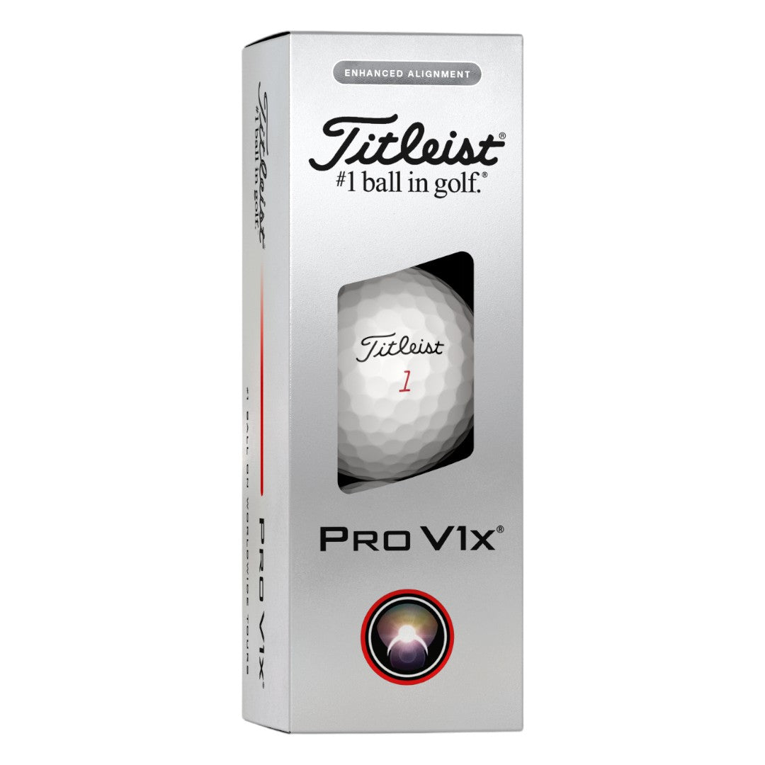 Titleist 2025 Pro V1x Enhanced Align Golf Balls | White