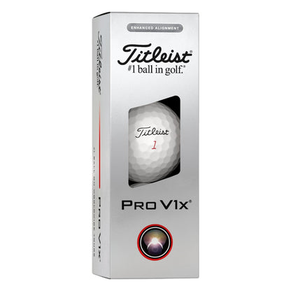 Titleist 2025 Pro V1x Enhanced Align Golf Balls | White