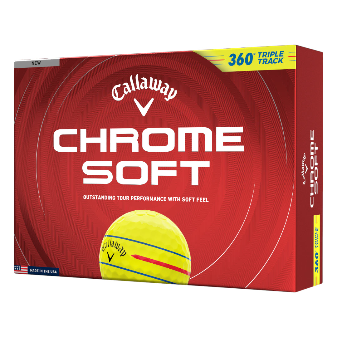 Callaway 2026 Chrome Soft 360 Triple Track Golf Balls | Yellow