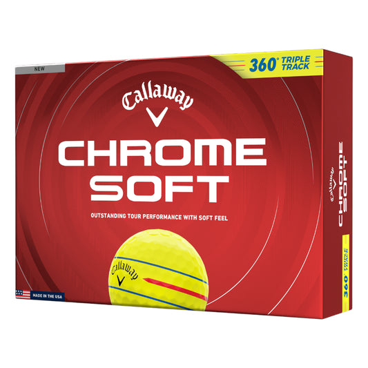 Callaway 2026 Chrome Soft 360 Triple Track Golf Balls | Yellow