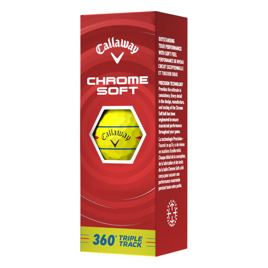 Callaway 2026 Chrome Soft 360 Triple Track Golf Balls | Yellow