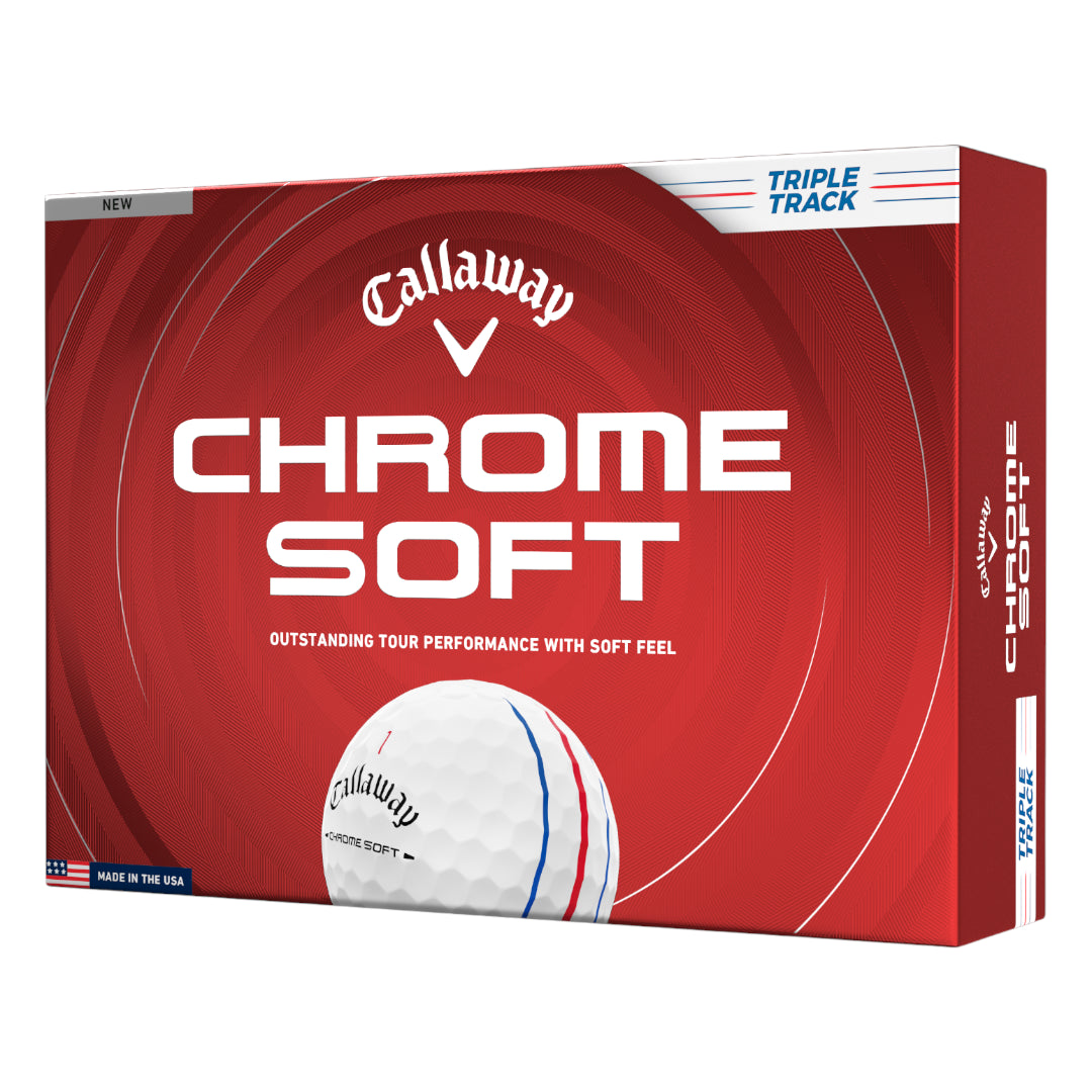 Callaway 2026 Chrome Soft Triple Track Golf Balls | White