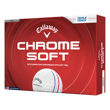 Callaway 2026 Chrome Soft Triple Track Golf Balls | White