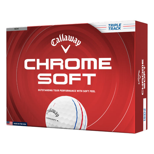 Callaway 2026 Chrome Soft Triple Track Golf Balls | White
