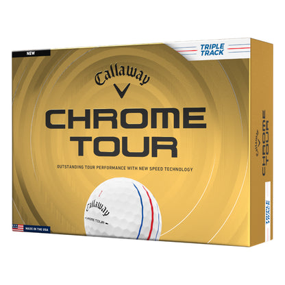 Callaway 2026 Chrome Tour Triple Track Golf Balls | White
