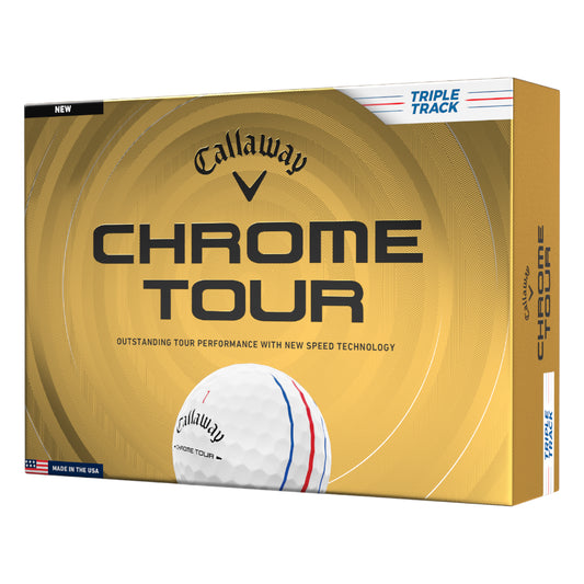 Callaway 2026 Chrome Tour Triple Track Golf Balls | White