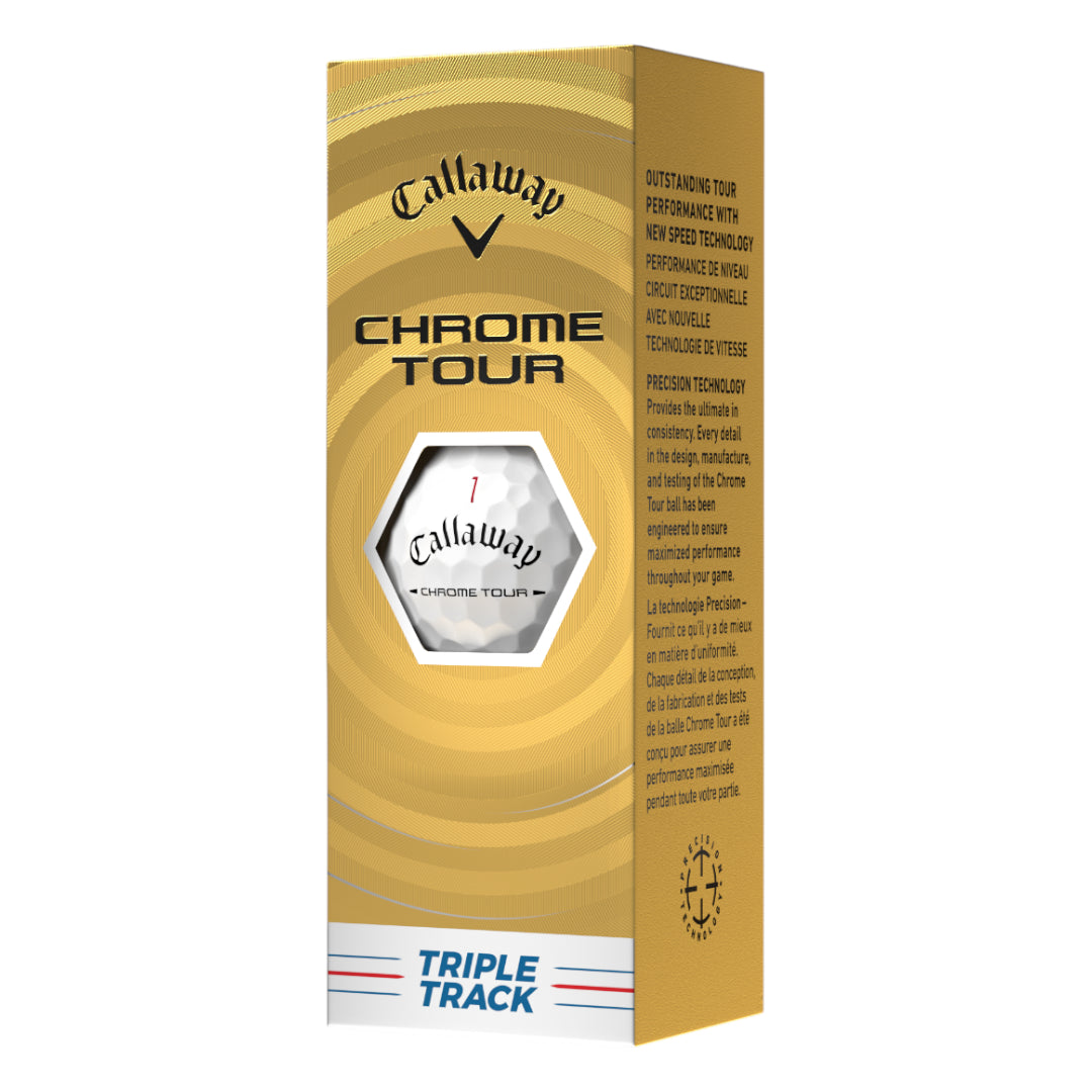 Callaway 2026 Chrome Tour Triple Track Golf Balls | White